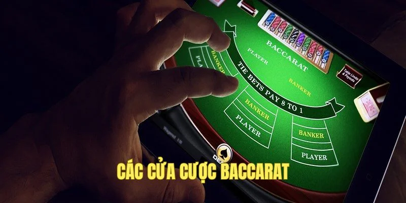 Các cửa đặt cược cập nhật trong luật chơi Baccarat