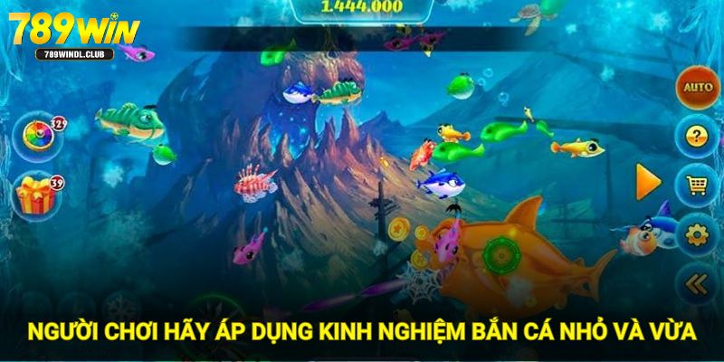 Người chơi hãy áp dụng kinh nghiệm bắn cá nhỏ và vừa